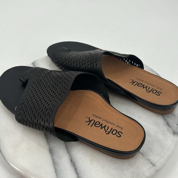 Softwalk corsica ii black leather sandals - Picture 4 of 7